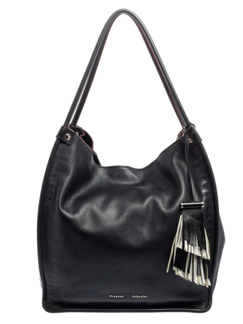 Proenza Schouler Black leather tassel tote